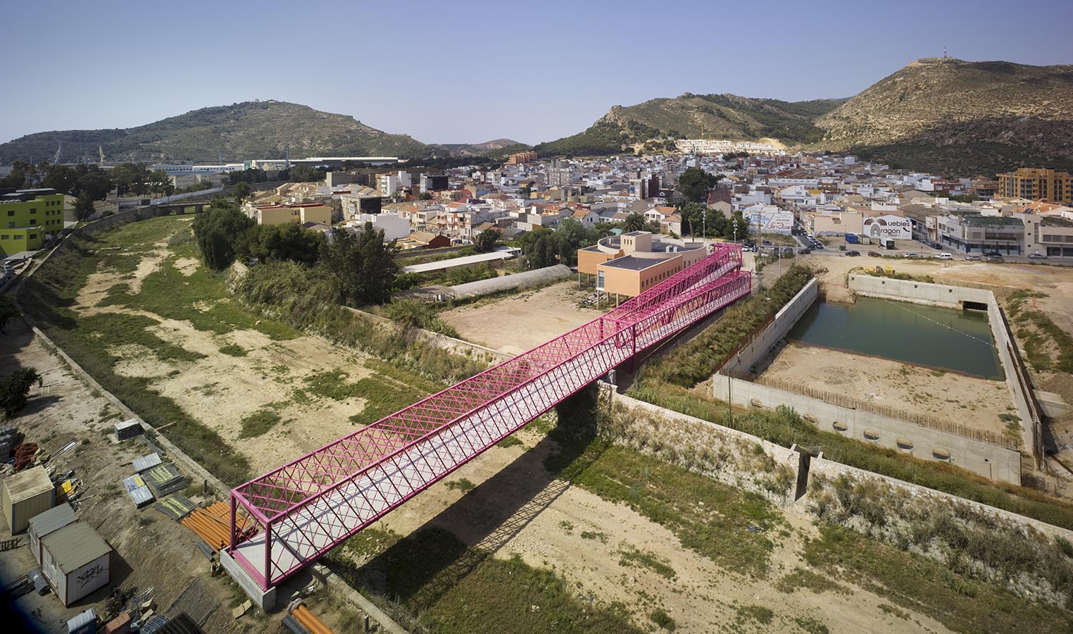 Footbridge at Benipila Watercourse. Cartagena